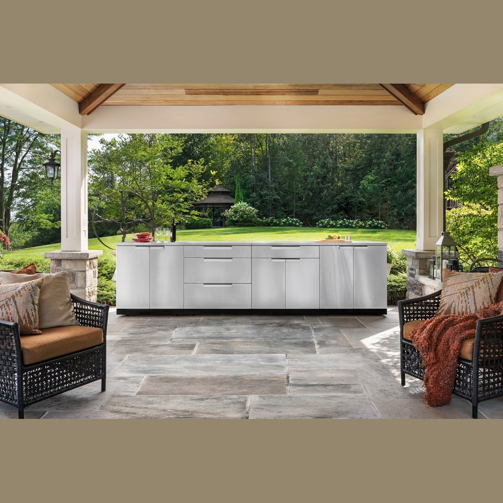 NewAge Outdoor Kitchen 4 PC Cabinet Set in Stainless Steel 66041 - BetterPatio.com