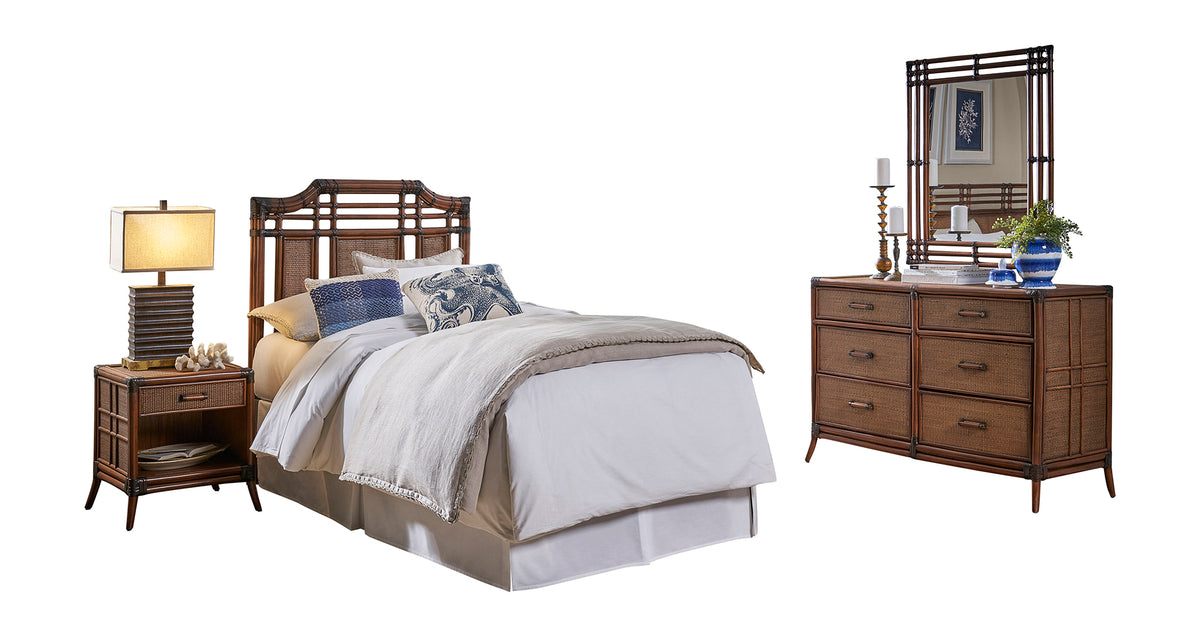 Palm Cove 4-Piece Twin Bedroom Set | Hospitality Rattan Home