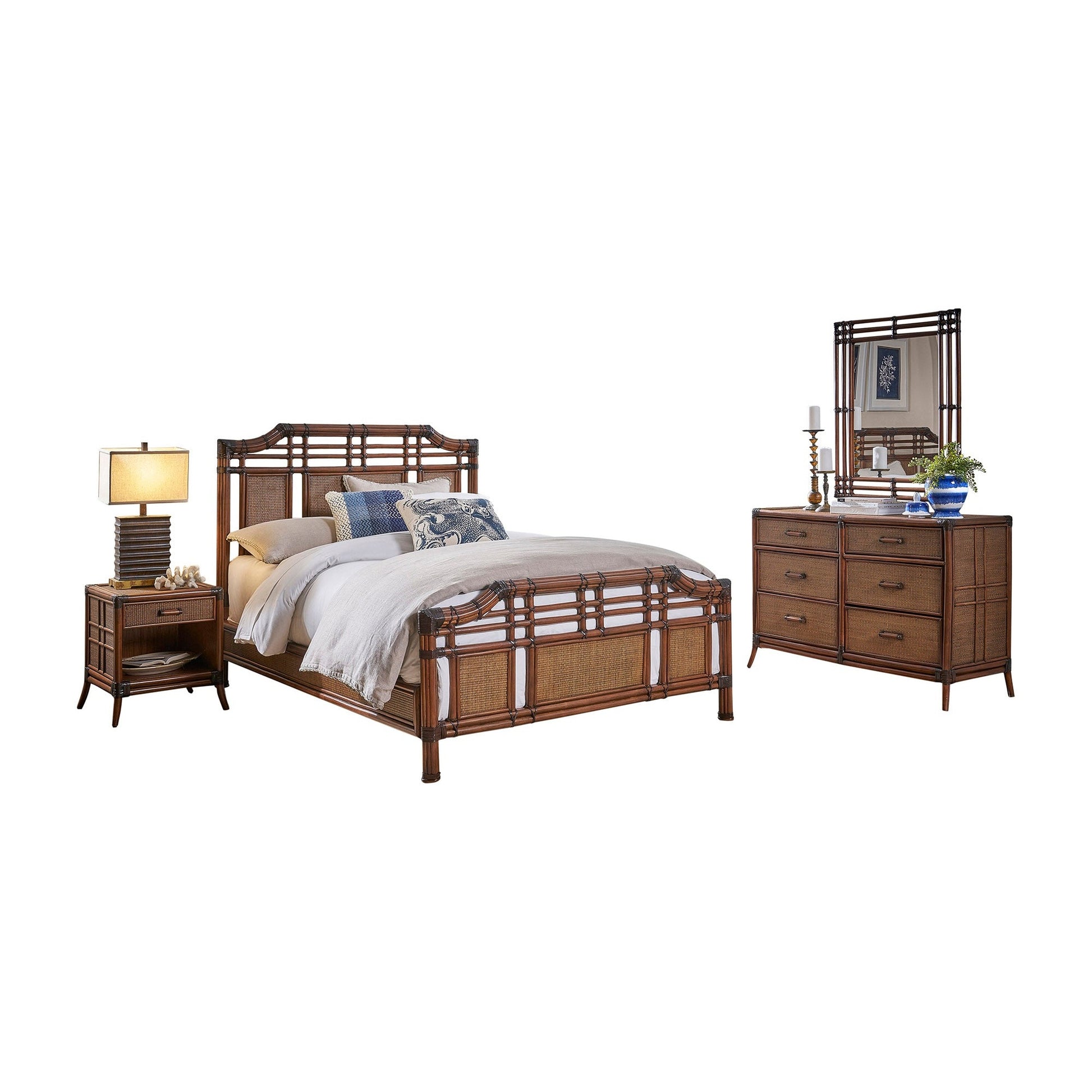 Palm Cove 6-Piece Complete Queen Bedroom Set | Hospitality Rattan Home