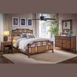 Palm Cove 6-Piece Complete Queen Bedroom Set with Triple Dresser