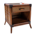 Palm Cove 1-Drawer Nightstand with Glass