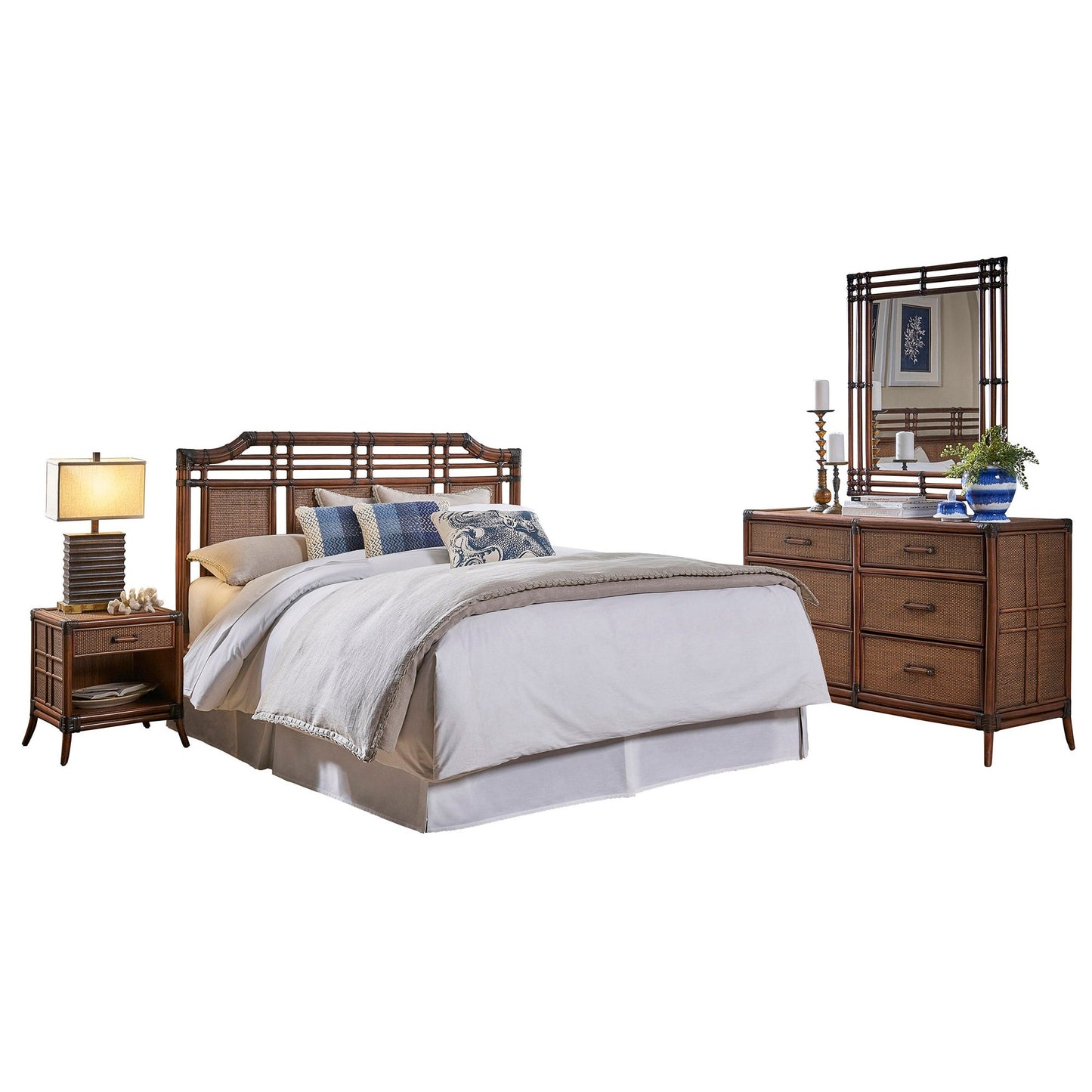 Palm Cove 4-Piece King Bedroom Set | Hospitality Rattan Home