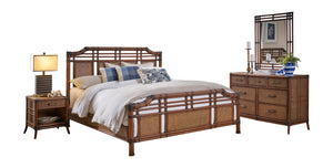 Palm Cove 6-Piece Complete King Bedroom Set with Triple Dresser | Hospitality Rattan Home