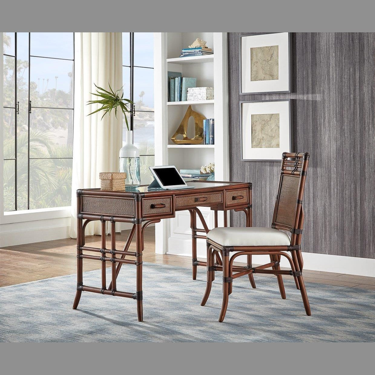Palm Cove 2-Piece Desk w/Chair Set | Hospitality Rattan Home
