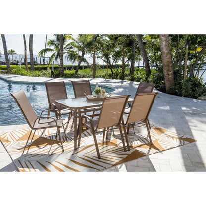 Panama Jack Cafe 7 PC Dining Set High back Sling PJO-9001-ESP-7DH - BetterPatio.com