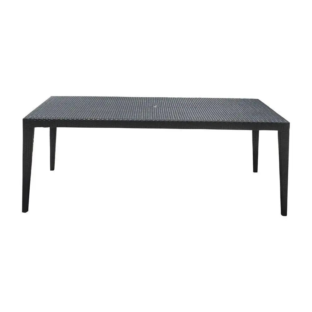 Panama Jack Onyx Rectangular Table w/glass PJO-1901-BLK-RT-GLASS - BetterPatio.com