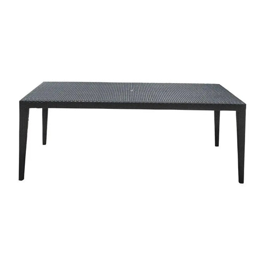 Panama Jack Onyx Rectangular Table w/glass PJO-1901-BLK-RT-GLASS - BetterPatio.com