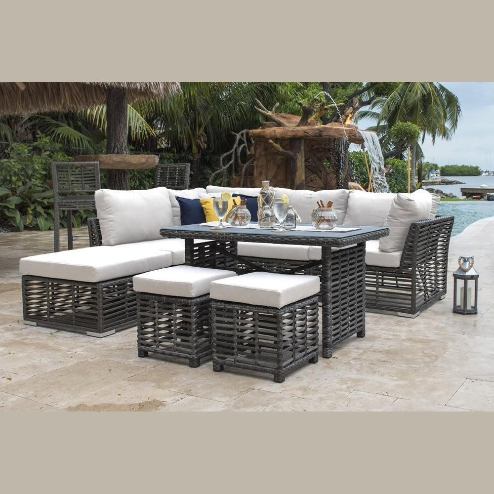 Panama Jack Graphite Set Of 2 Small Ottomans PJO-1601-GRY-S2 - BetterPatio.com
