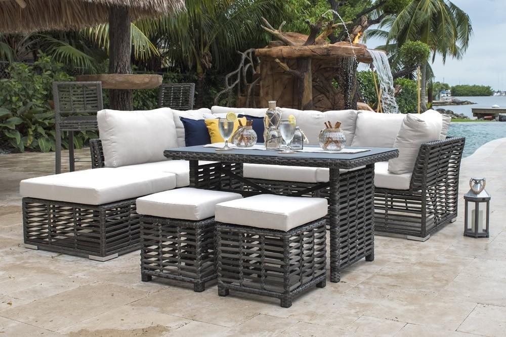 Panama Jack Graphite Set Of 2 Small Ottomans PJO-1601-GRY-S2 - BetterPatio.com