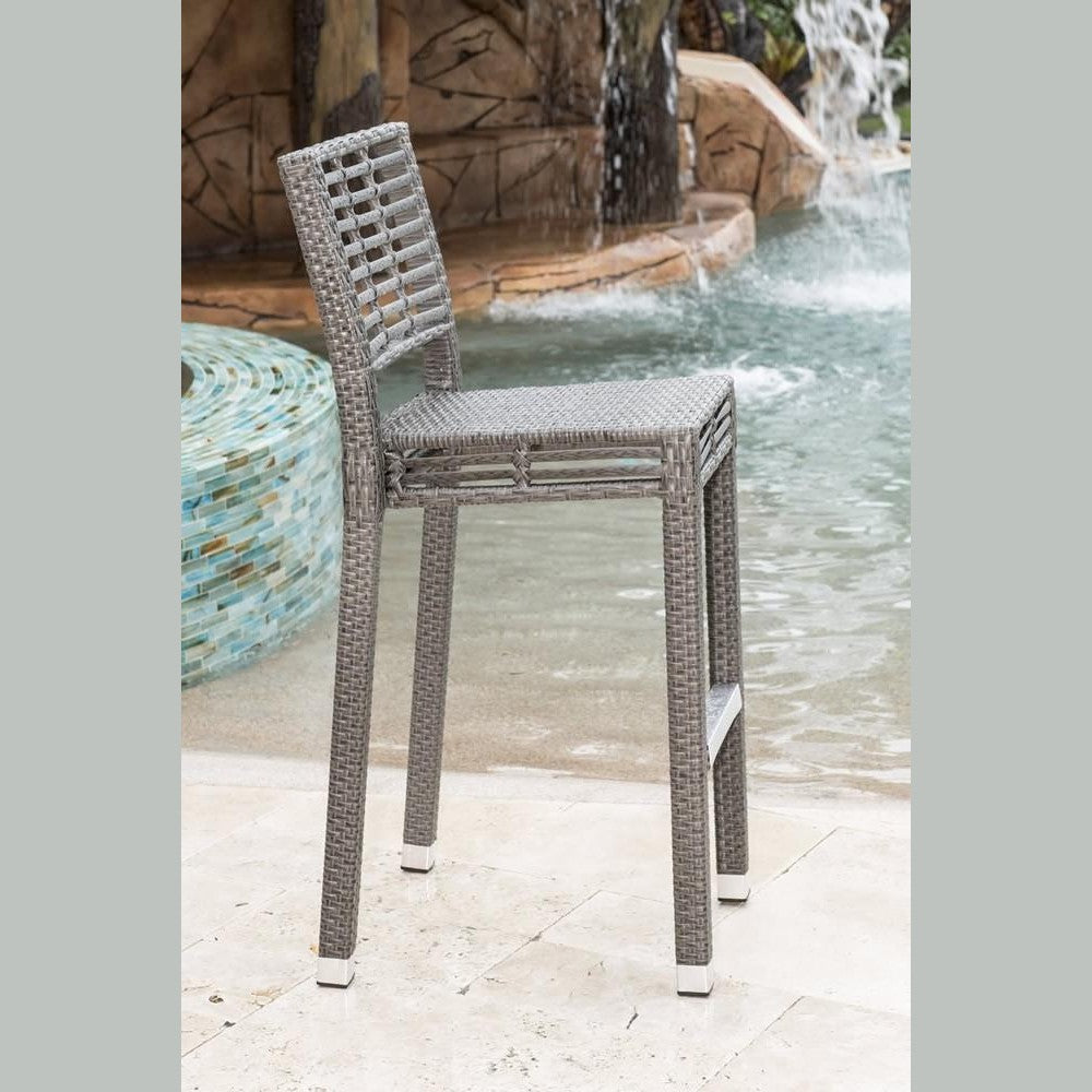 Panama Jack Graphite Stackable Barstool w/cushion PJO-1601-GRY-BS-CUSH - BetterPatio.com
