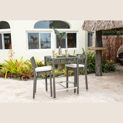 Panama Jack Graphite Stackable Barstool w/cushion PJO-1601-GRY-BS-CUSH - BetterPatio.com