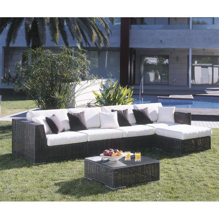 Hospitality Rattan Soho 6 piece Sectional Set 6 PC SET-903-S - BetterPatio.com