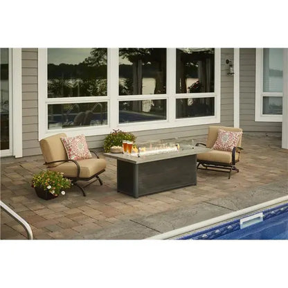 The Outdoor GreatRoom Cedar Ridge Linear Fire Table CR-1242-K - BetterPatio.com