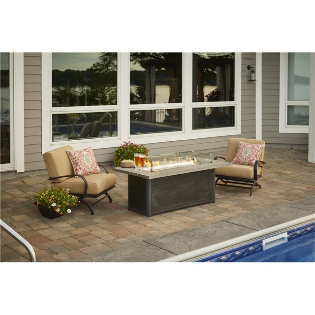 The Outdoor GreatRoom Cedar Ridge Linear Fire Table CR-1242-K - BetterPatio.com