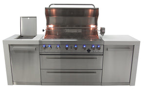 Mont Alpi 93" Three Piece Stainless Steel Deluxe Island 805 - MAi805-D - BetterPatio.com