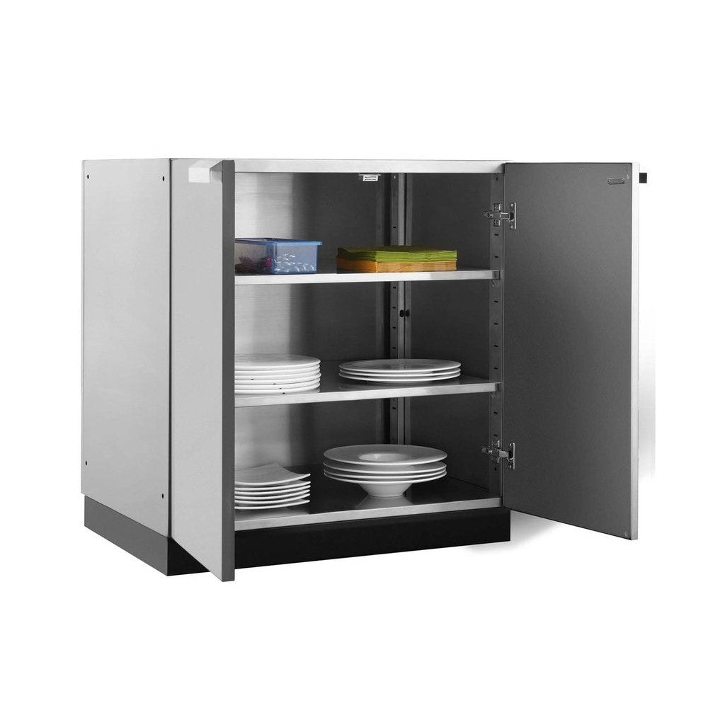NewAge Outdoor Kitchen 2-Door Cabinet in Stainless Steel 65000 - BetterPatio.com