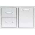 Summerset Professional Grills 33 inch 2 Drawer and Vented LP Tank Pullout Drawer Combo SSDC2-33LP