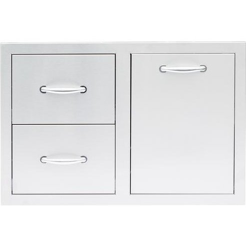 Summerset Professional Grills 33 inch 2 Drawer and Vented LP Tank Pullout Drawer Combo SSDC2-33LP - BetterPatio.com