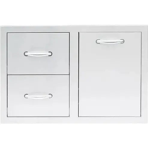 Summerset Professional Grills 33 inch 2 Drawer and Vented LP Tank Pullout Drawer Combo SSDC2-33LP - BetterPatio.com