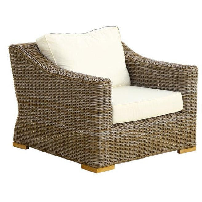 Douglas Nance Monaco Deep Seating Club Chair with White Cushion DN4501 - BetterPatio.com