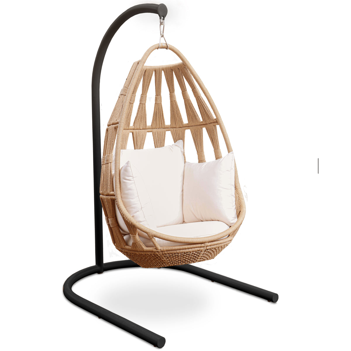 Krabi Hanging Chair with Sunbrella Cushion &amp; Stand