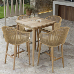 Skyline Design Calixto Square Teak Pub Table