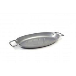 Bull Non-Stick Oval Grill Pan - Silver 24121 (DISCONTINUED)