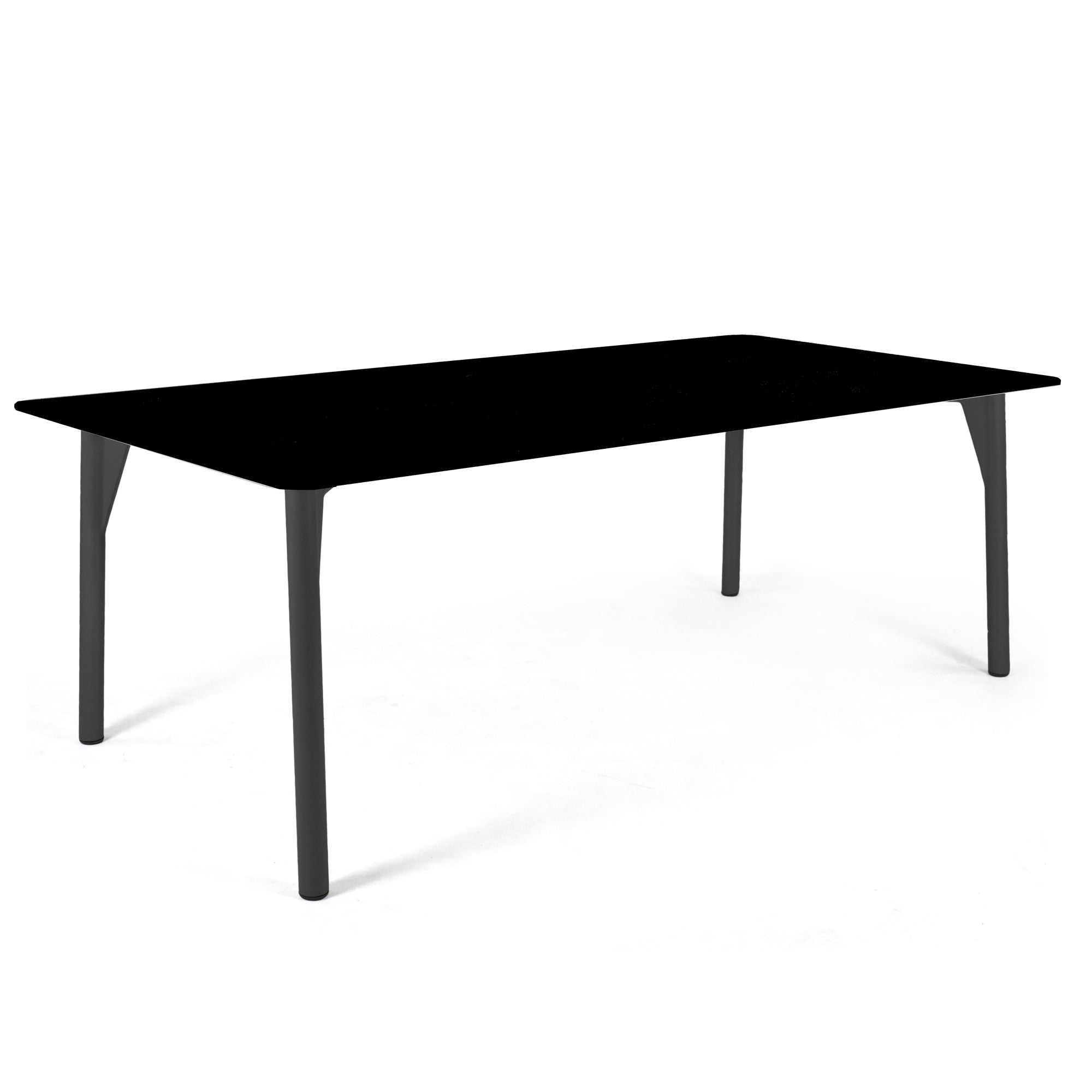 Skyline Design Boston Rectangular Dining Table with Glass