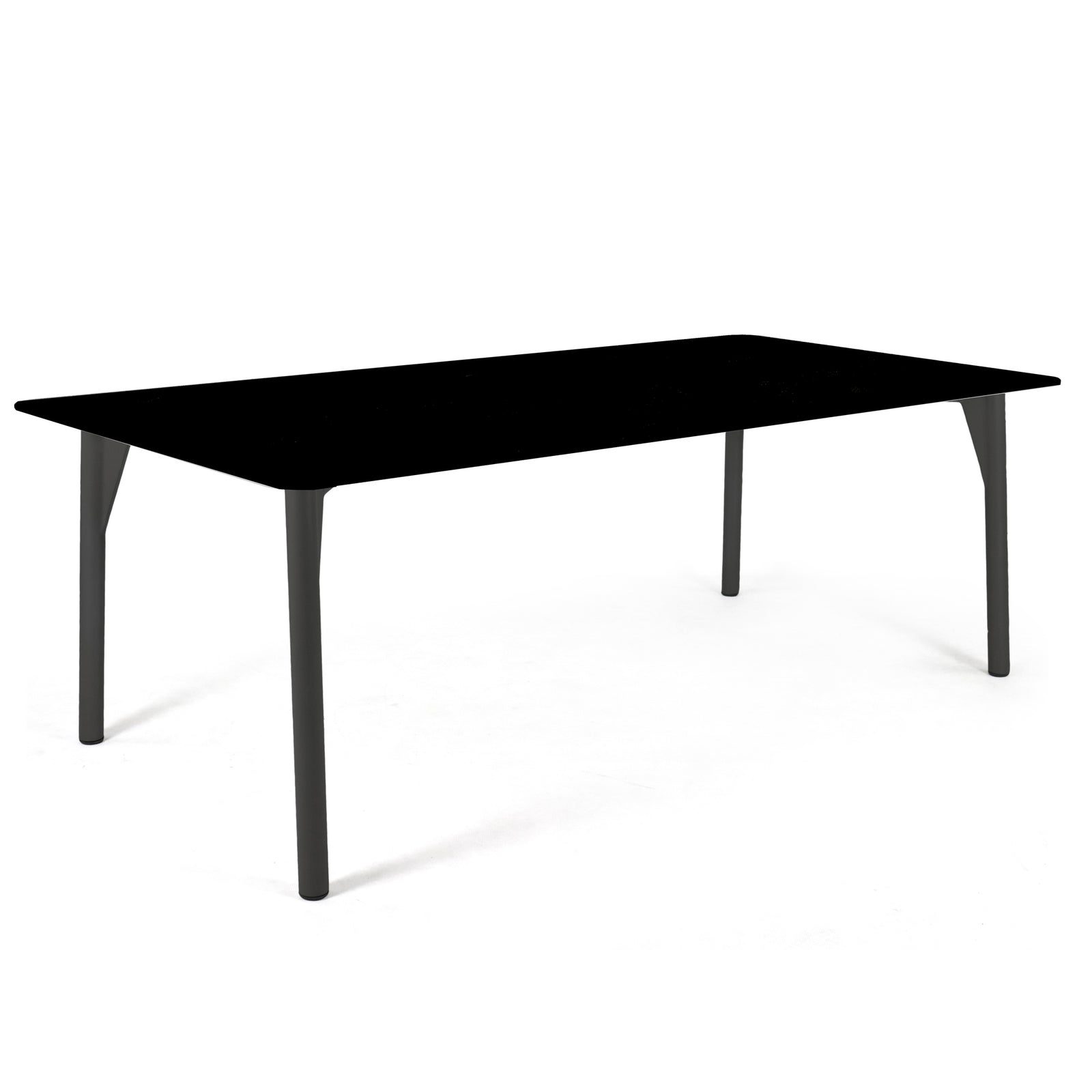 Skyline Design Boston Rectangular Dining Table with Glass