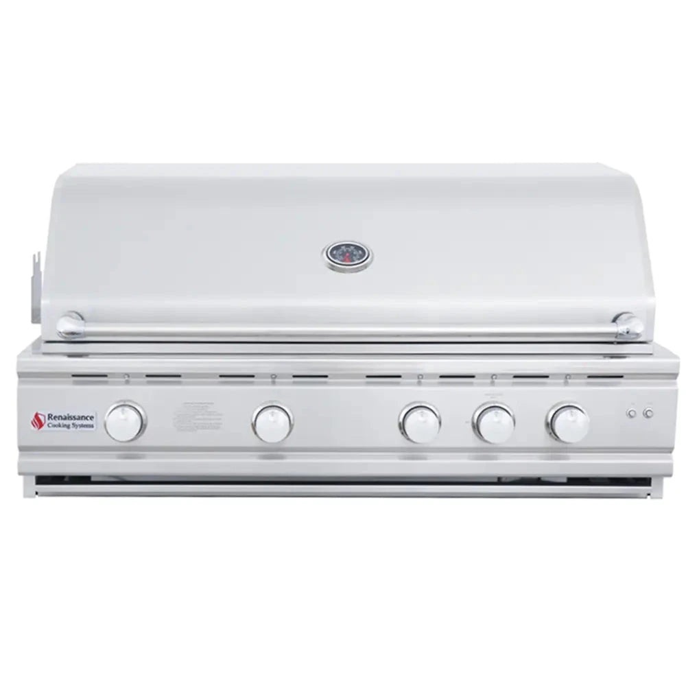 42" Cutlass Pro Grill, Blue LED W/Rear Burner, Natural Gas - BetterPatio.com