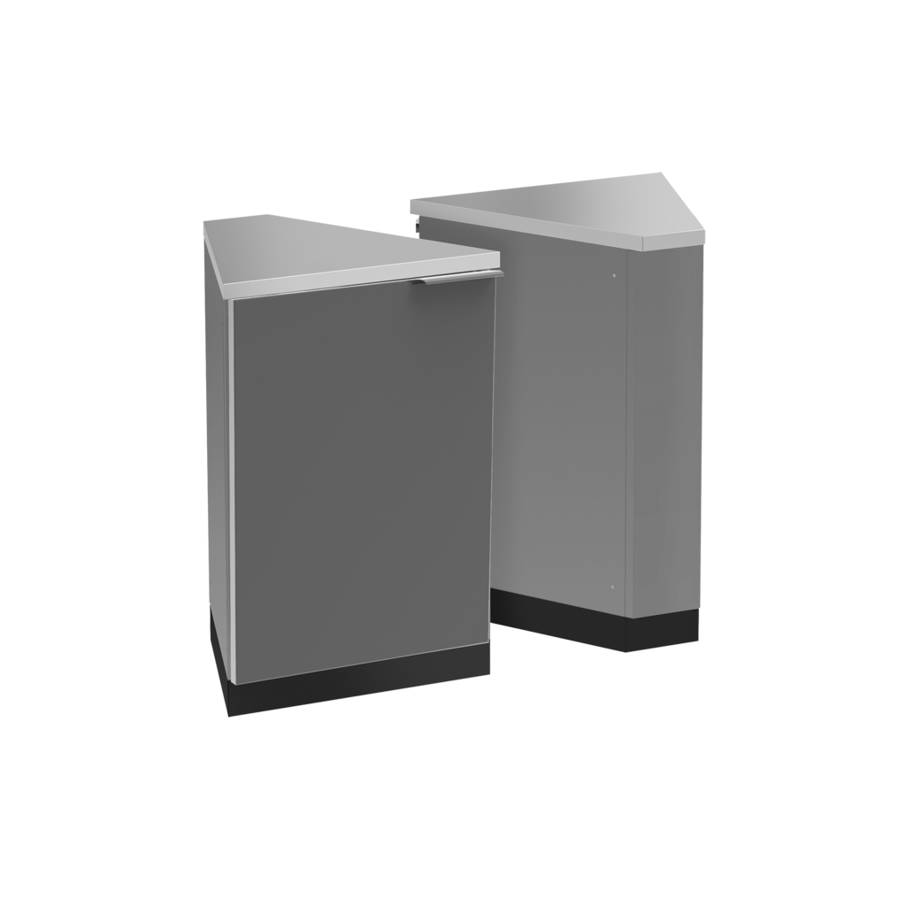 NewAge Outdoor Kitchen 45-Degree Corner Cabinets in Slate Gray (Set of 2) 65205 - BetterPatio.com