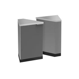 NewAge Outdoor Kitchen 45-Degree Corner Cabinets in Slate Gray (Set of 2) 65205