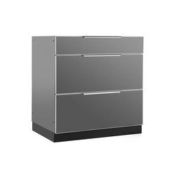 NewAge Outdoor Kitchen 3-Drawer Cabinet in Slate Gray 65202