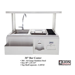 Lion Premium 30 Inch Drop In Bar Center