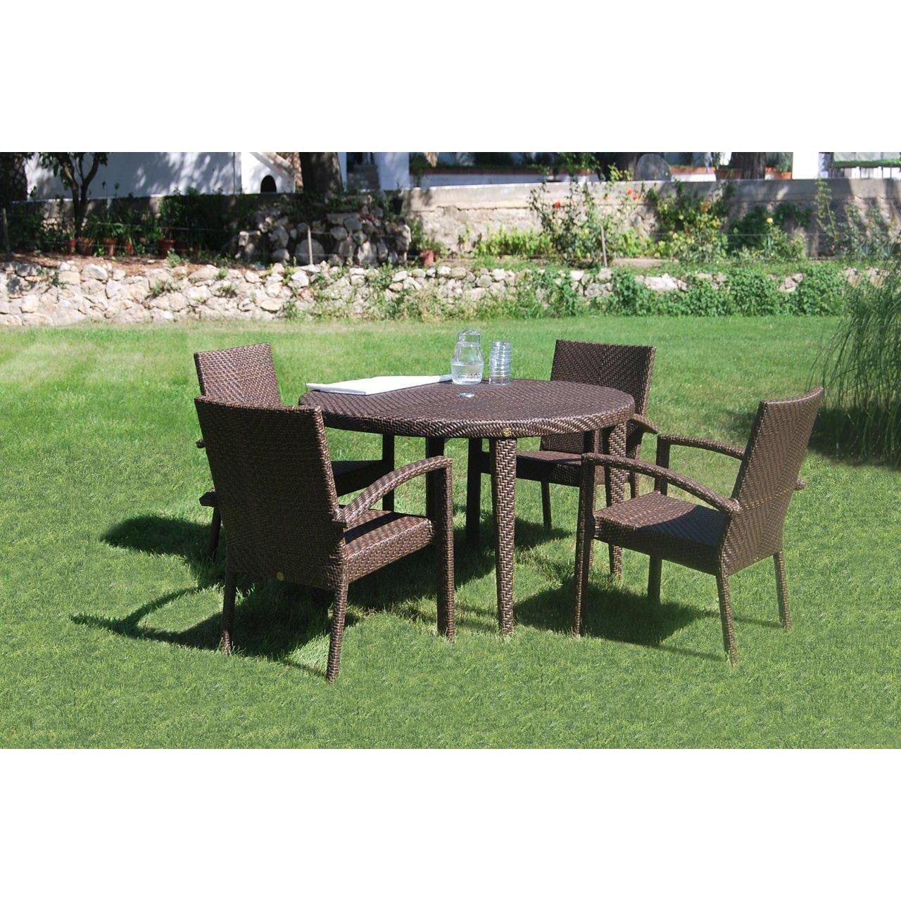 Soho 5 PC Arm Chair Dining Set 5 PC SET-903-D2 - BetterPatio.com