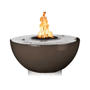 The Outdoor Plus 38" Sedona GFRC Fire & Water Bowl - 360° Spill