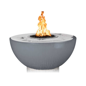 The Outdoor Plus 38" Sedona GFRC Fire & Water Bowl - 360° Spill