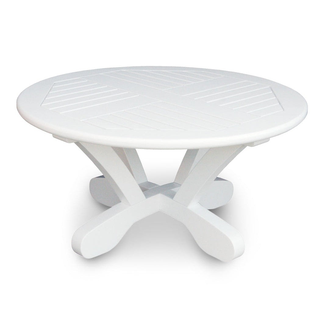 Douglas Nance Cayman White 36” Round Conversation Table DN2270W - BetterPatio.com