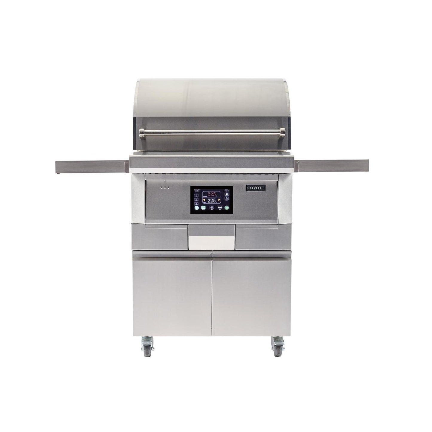 Coyote 28 inch Freestanding Pellet Grill with Cart - BetterPatio.com
