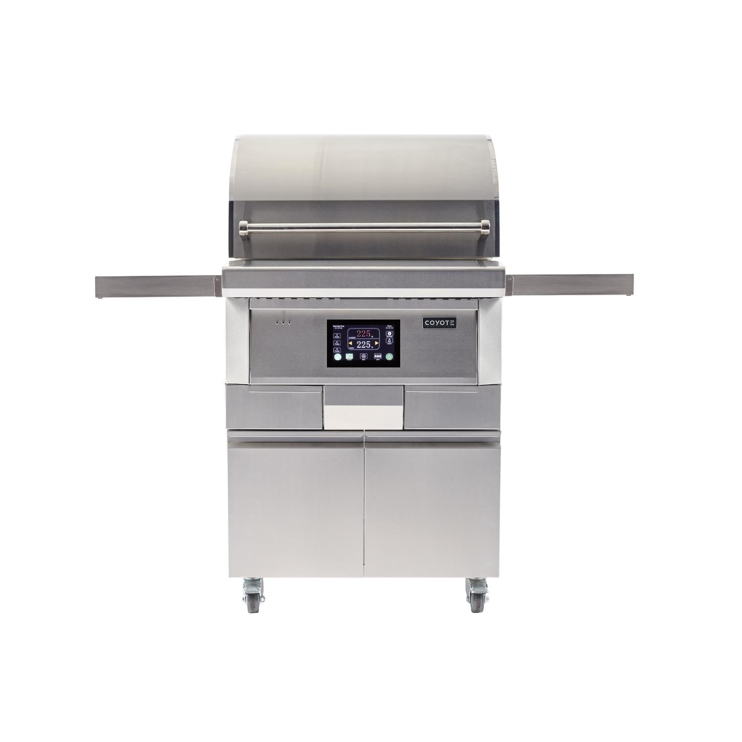 Coyote 28 inch Freestanding Pellet Grill with Cart - BetterPatio.com