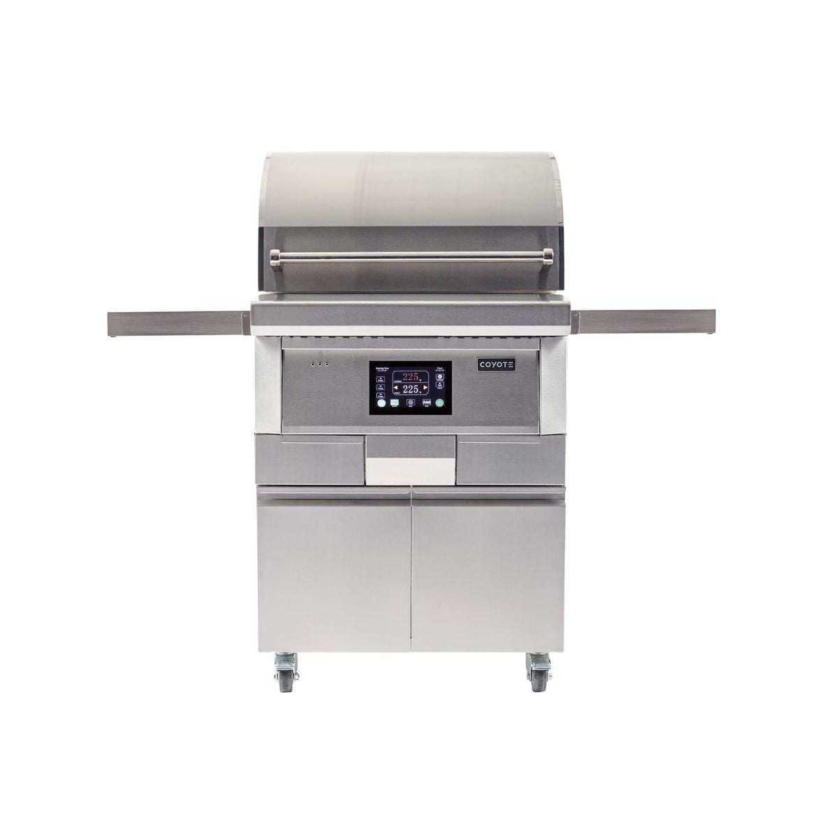 Coyote 28 inch Freestanding Pellet Grill with Cart - BetterPatio.com