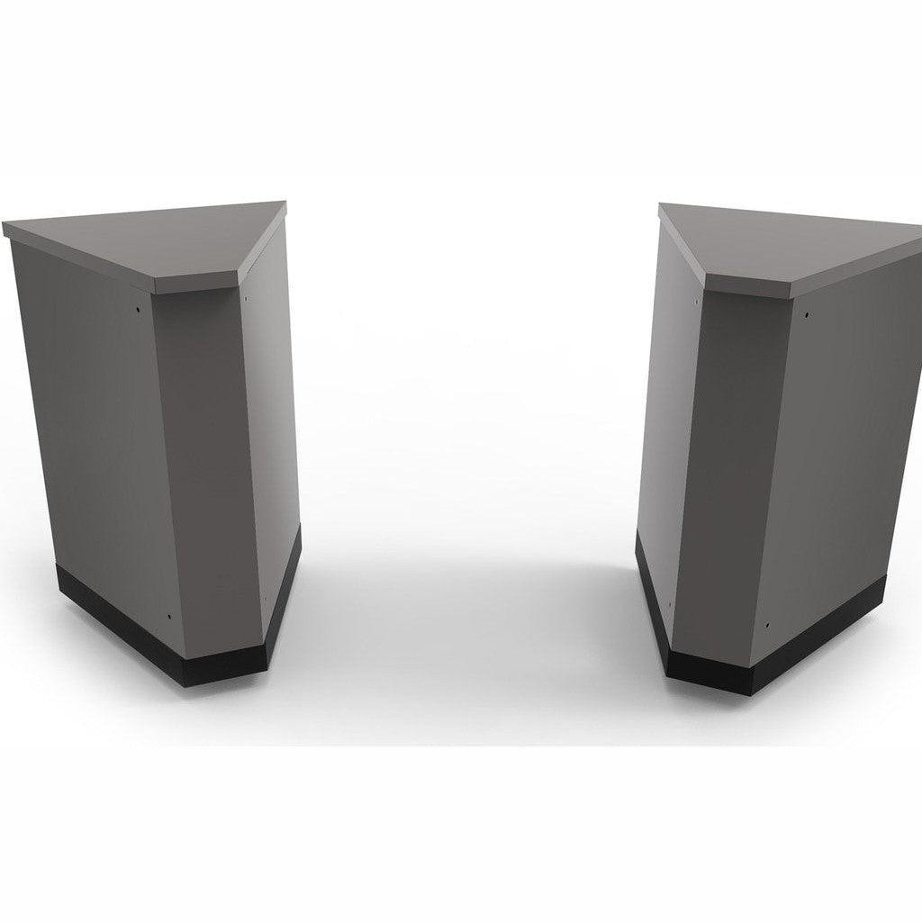 NewAge Outdoor Kitchen 45-Degree Corner Cabinets in Slate Gray (Set of 2) 65205 - BetterPatio.com