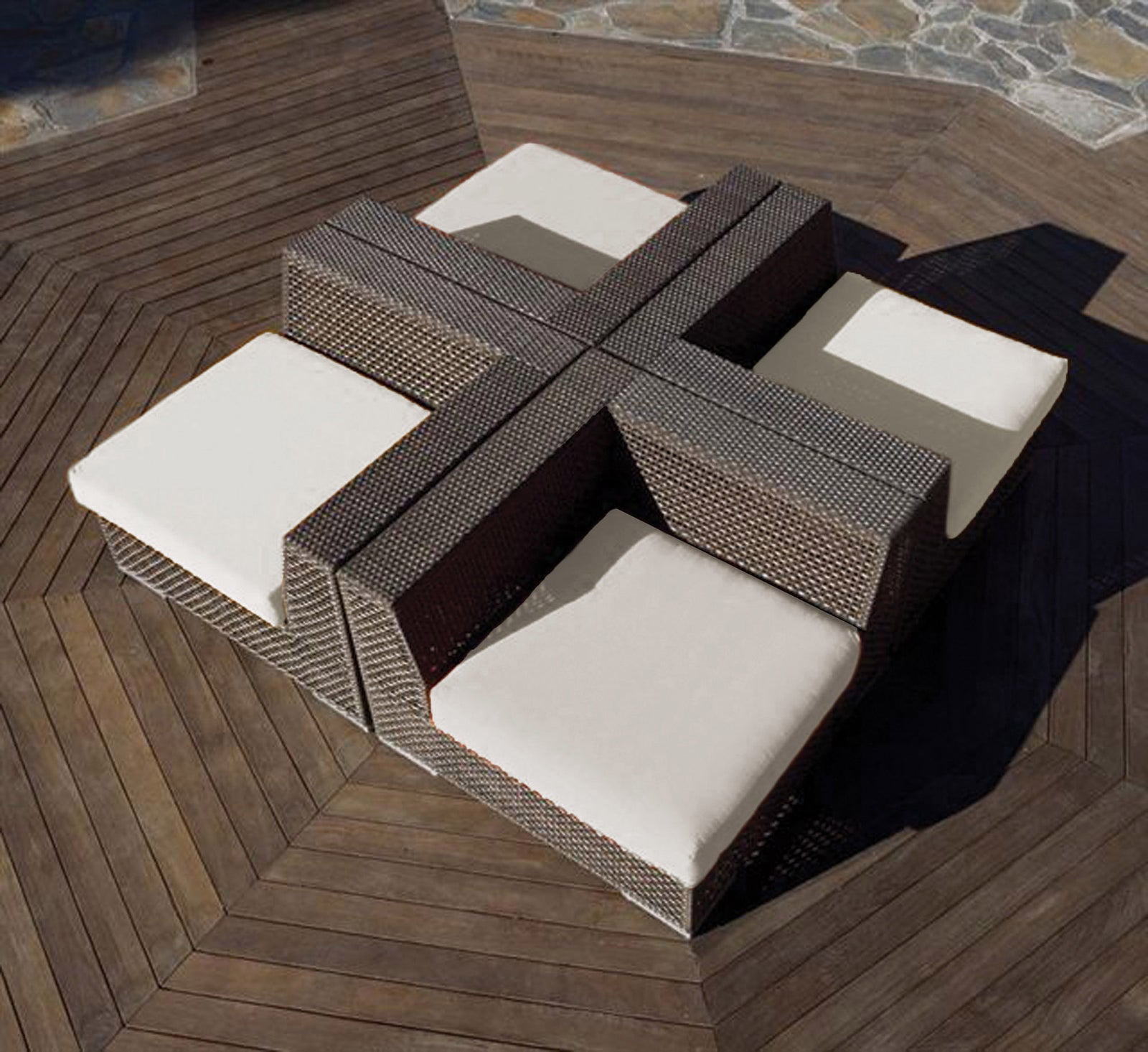 Soho 4-Piece Modular Seating Set | Hospitality Rattan Patio