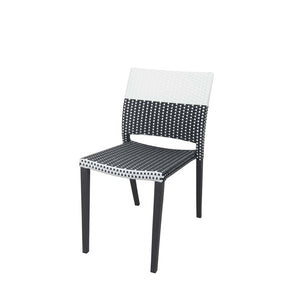 Source Chloe Dining Side Chair Black and White SC-2207-162-B&W-BLK - BetterPatio.com