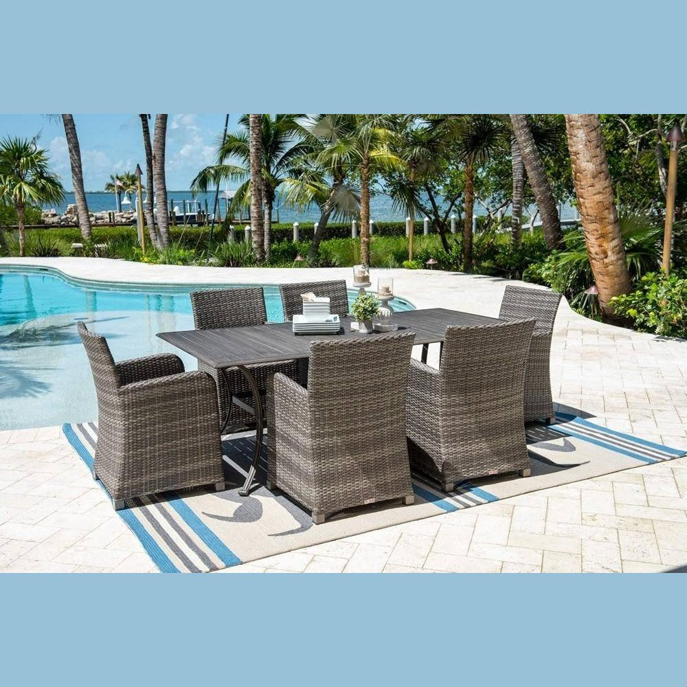 Panama Jack Bridgehampton Woven Armchair PJO-1701-GRY-AC - BetterPatio.com