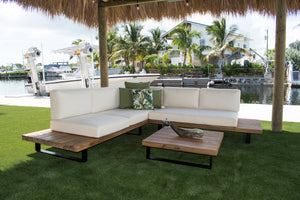 Norman's Cay 3-Piece Sectional | Hospitality Rattan Patio