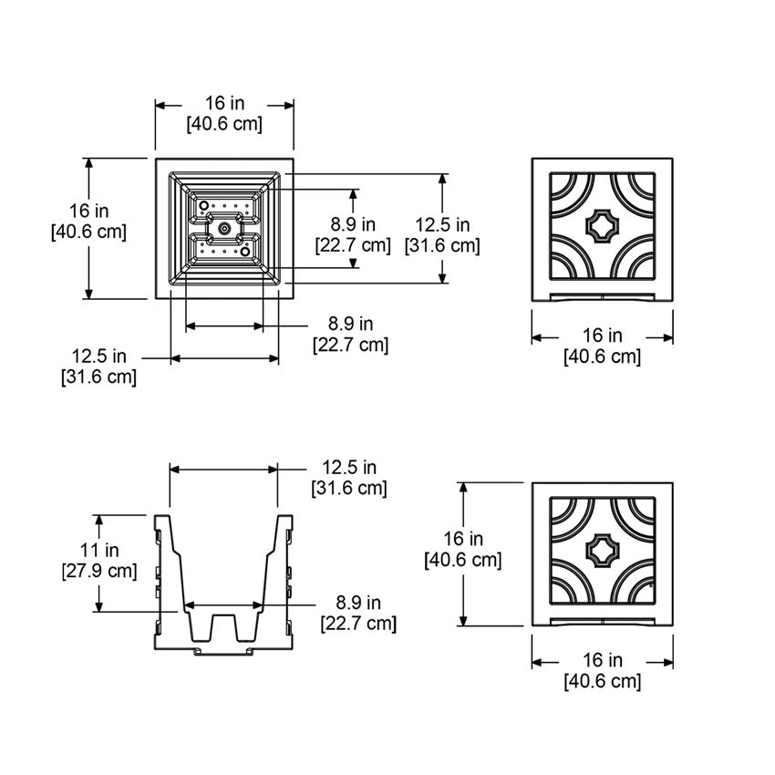 Mayne Savannah 16x16 Patio Planter 5859 - BetterPatio.com