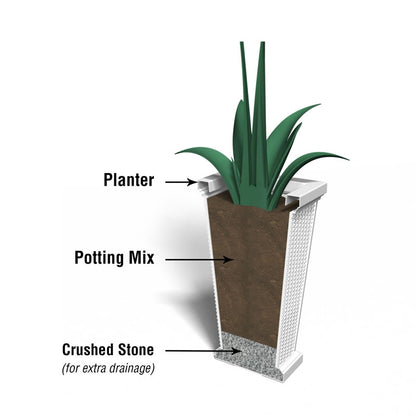 Mayne Wellington 28" Tall Planter 5863 - BetterPatio.com