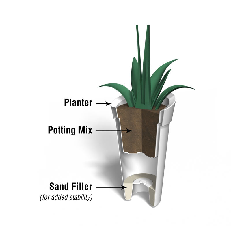 Mayne Creston 28" Tall Planter 5881 - BetterPatio.com