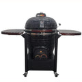 Icon Grills 900 Series 800 Sq. Inch Kamado Grill With Cabinet Cart Black - CG901BLACK